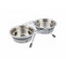 Dog Feeder Trixie Stainless steel 450 ml Double 2 × 0,45 L - Домашни Животни<<<Дом Градина<<<BigBuy&&&Купички за храна