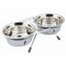 Dog Feeder Trixie Stainless steel 900 ml Double 2 × 0,9 L - Домашни Животни<<<Дом Градина<<<BigBuy&&&Купички за храна и