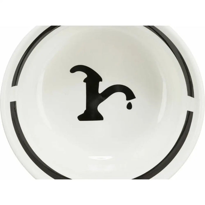 Dog Feeder Trixie White Black Ø 13 cm 250 ml - Домашни Животни<<<Дом Градина<<<BigBuy&&&Купички за храна и