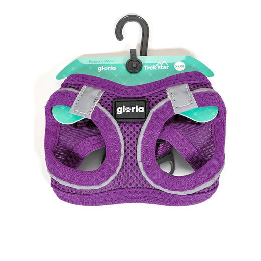 Dog Harness Gloria Air Mesh Trek Star Adjustable Purple Size XXXS (18-20 cm) - Домашни Животни<<<Дом