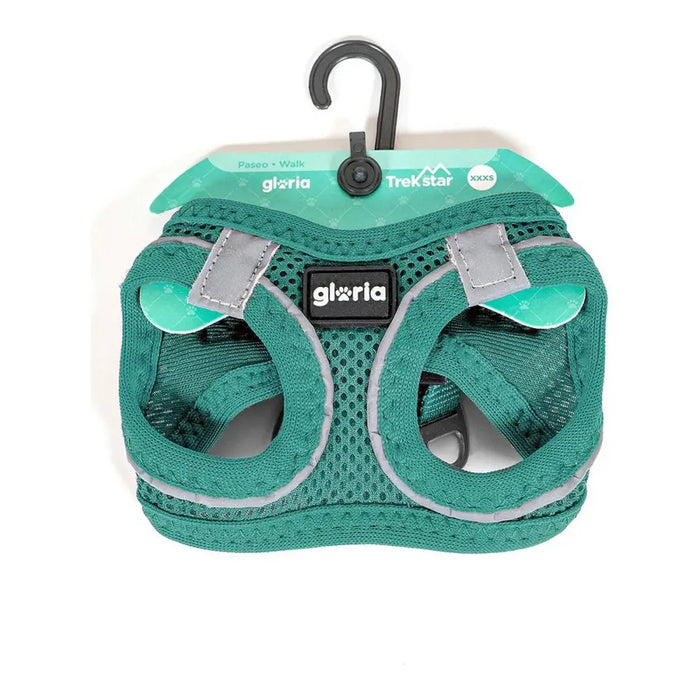 Dog Harness Gloria Air Mesh Trek Star Adjustable Turquoise Size XXXS (18-20 cm) - Домашни Животни<<<Дом