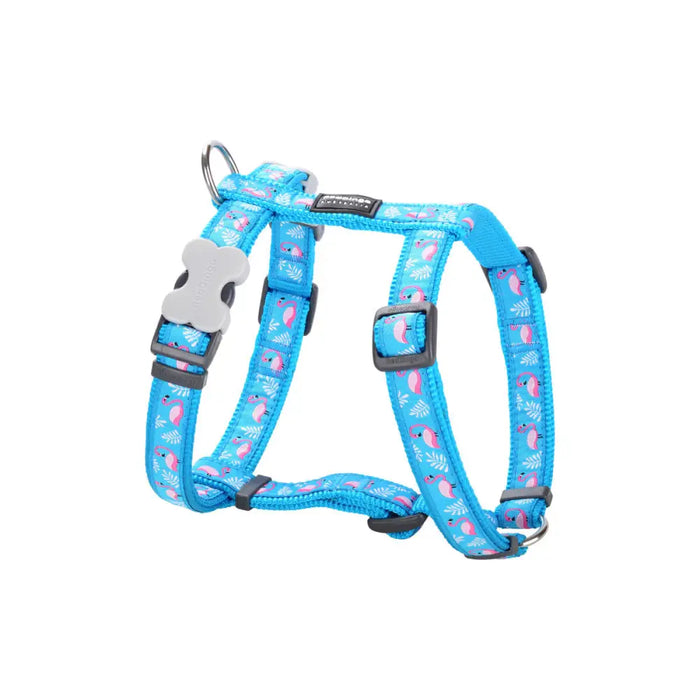 Dog Harness Red Dingo STYLE FLAMINGO 36-54 cm Turquoise 30-48 cm - Домашни Животни<<<Дом Градина<<<BigBuy&&&Пътуване и