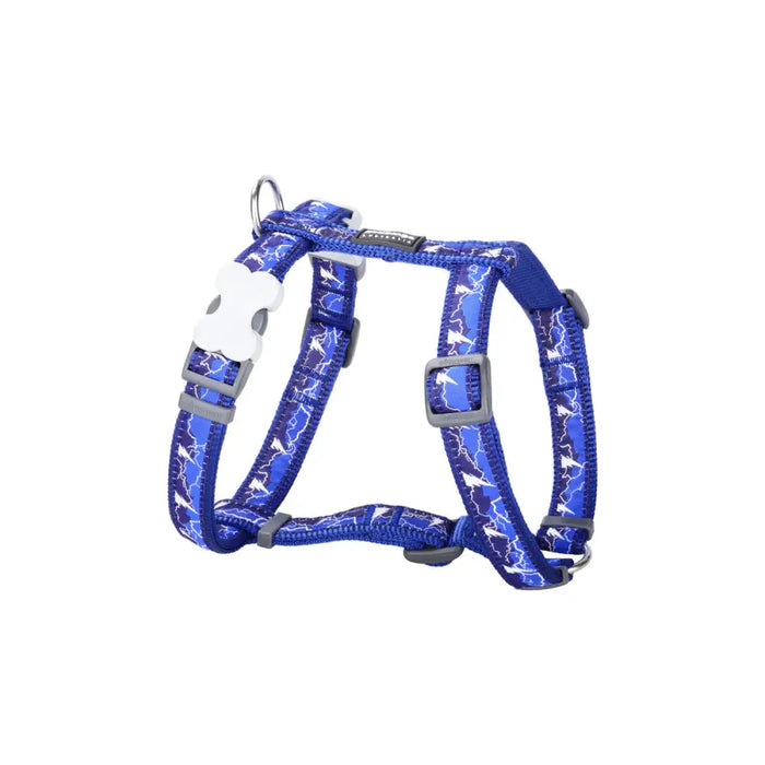 Dog Harness Red Dingo STYLE LIGHTNING 36-54 cm Navy Blue 30-48 cm - Домашни Животни<<<Дом Градина<<<BigBuy&&&Пътуване и