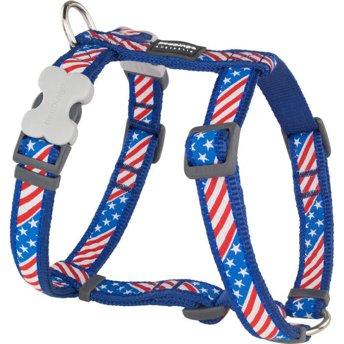 Dog Harness Red Dingo STYLE US FLAG 45-66 cm 36-59 cm - Домашни Животни<<<Дом Градина<<<BigBuy&&&Пътуване и
