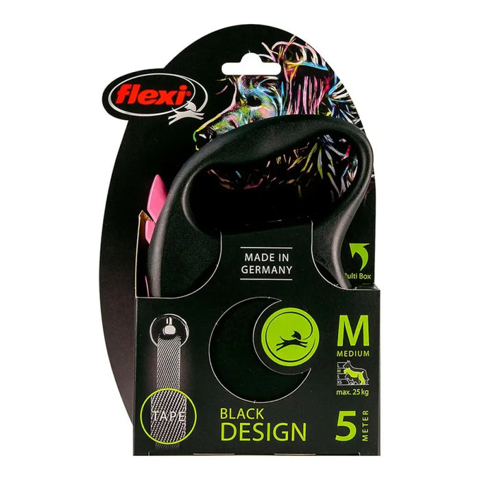 Dog Lead Flexi BLACK DESIGN 5 m Pink Size M - Домашни Животни<<<Дом Градина<<<BigBuy&&&Пътуване и разходки<<<Домашни