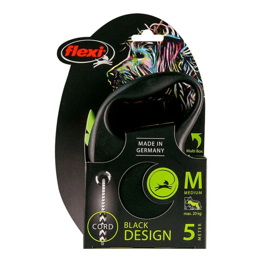 Dog Lead Flexi BLACK DESIGN 5 m Size M Green - Домашни Животни<<<Дом Градина<<<BigBuy&&&Пътуване и разходки<<<Домашни