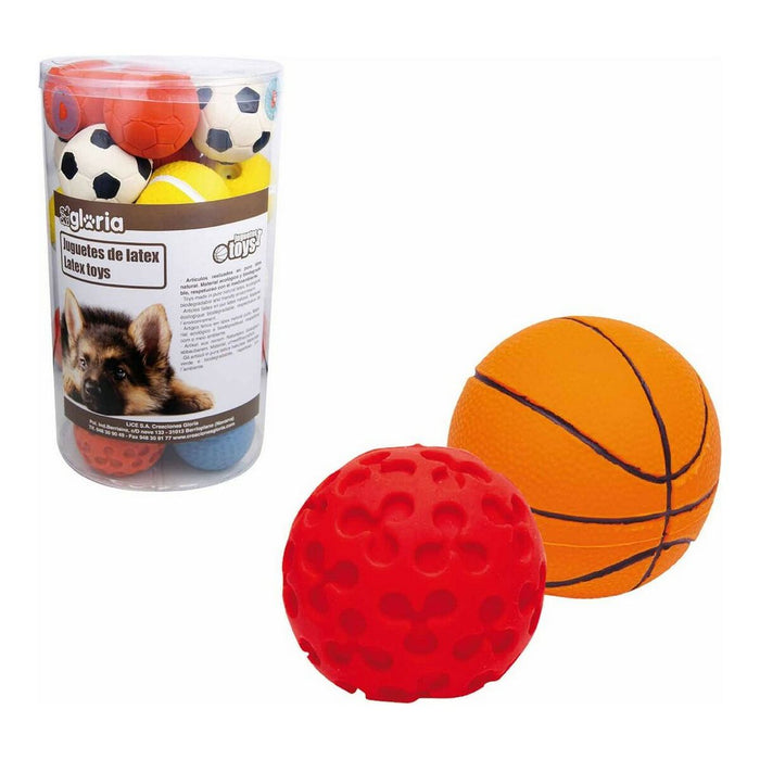 Dog toy Gloria Sports Ball Latex (18 pcs) - Домашни Животни<<<Дом Градина<<<BigBuy&&&Играчки<<<Домашни Животни<<<Дом