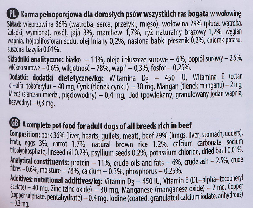 DOLINA NOTECI Premium Beef - Wet dog food - 400 g