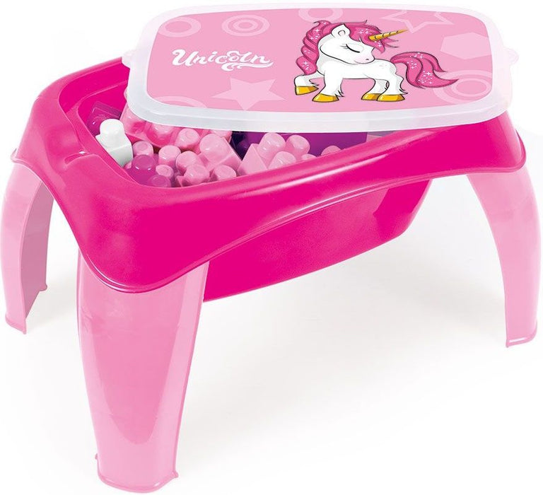 Dolu Playset - Table with Construction Set, Unicorn, 30 pieces