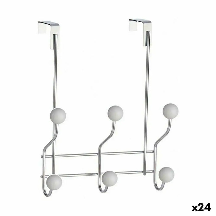 Door Coat Rack Berilo White Metal Plastic 10 x 22 x 26 cm 22,5 x 25 x 9 cm (24 Units) - Баня<<<Дом