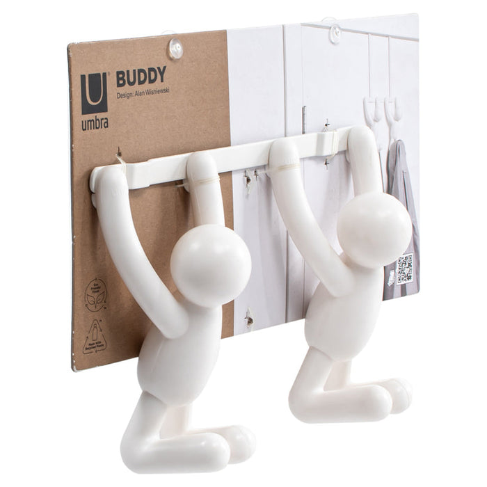 DOOR HANGER BUDDY’ DOUBLE WHITE UMBRA - Продукти за съхранение и организация на дрехи<<<Домашни