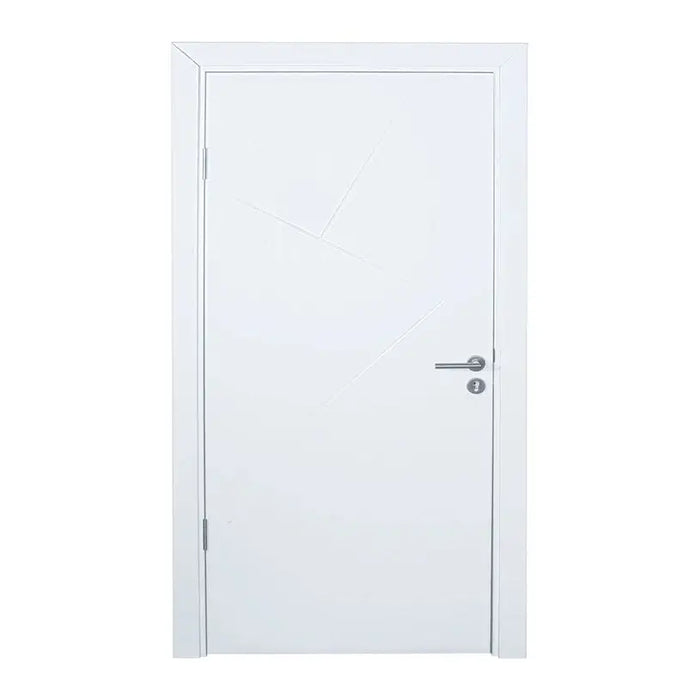DOOR WITH CASE AND SHELVES SELECTION AVG-13 78X200X11-15 CM. WHITE - Врати<<<Врати и обков<<<Строителни