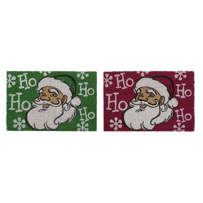 Doormat DKD Home Decor Christmas PVC Father Christmas Coconut Fibre (60 x 40 x 1,5 cm) (2 Units) - Декорация и