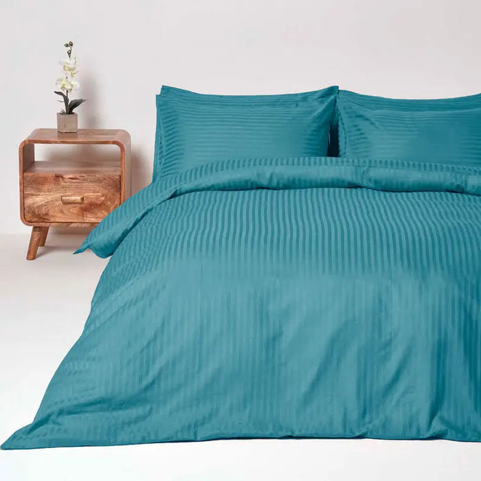 DOUBLE BEDROOM SET 4 PIECES AGLIKA ROYAL LINEN PETROLEUM - Спално бельо<<<Текстил за спалня<<<Мебели и