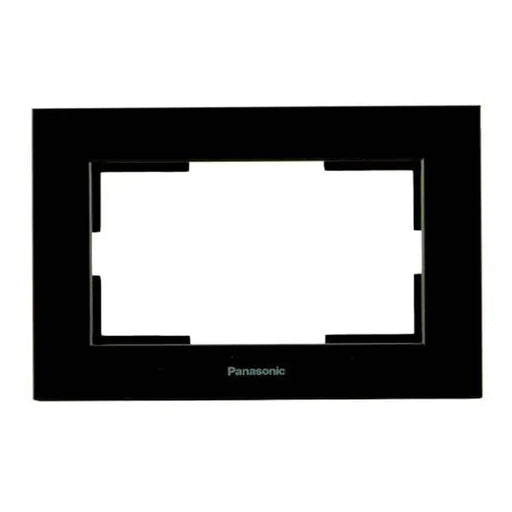 DOUBLE CONTACT FRAME BLACK PANASONIC KARRE PLUS - Ключове и контакти<<<Електроматериали<<<Praktiker&&&Ключове и