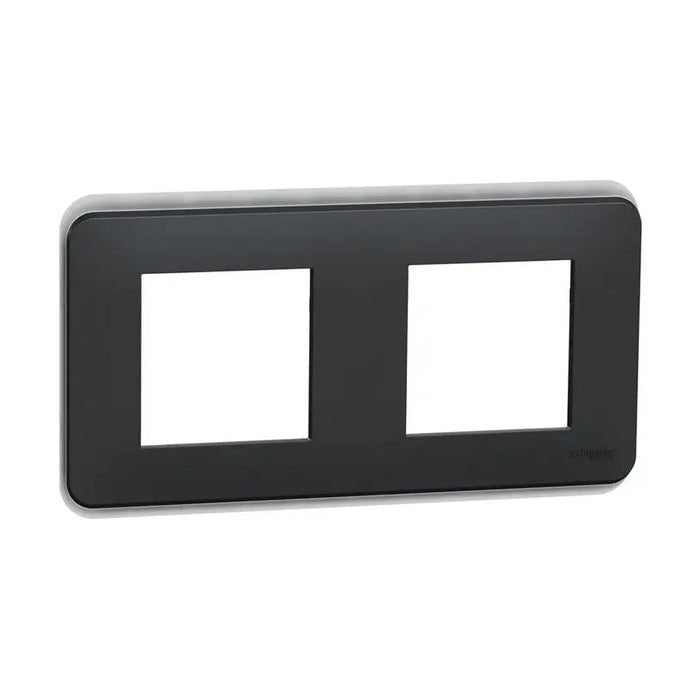 DOUBLE FRAME ANTHRACITE SCHNEIDER UNICA (NU400454) - Ключове и контакти<<<Електроматериали<<<Praktiker&&&Ключове и