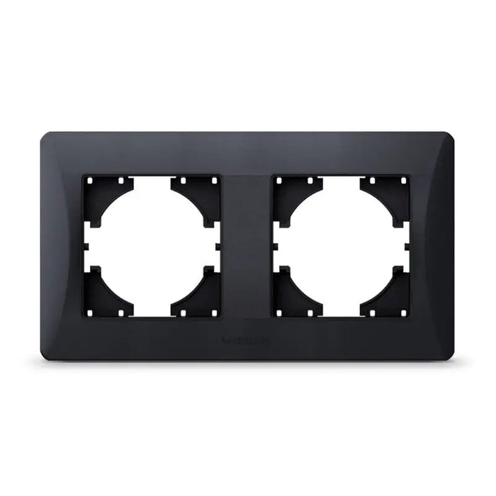 DOUBLE HORIZONTAL FRAME VF-BNFR2H-BG BINERA VIDEX - GRAPHITE - Ключове контакти димери и