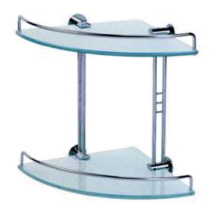 DOUBLE SHELF CORNER INTER CERAMIC - Етажерки<<<Аксесоари за баня<<<Баня<<<Praktiker&&&Етажерки<<<Аксесоари за