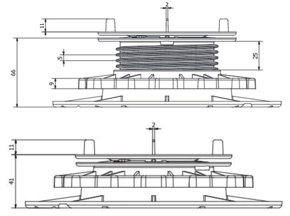 SPACER ATLANTE 41-66 MM JOINT 2MM