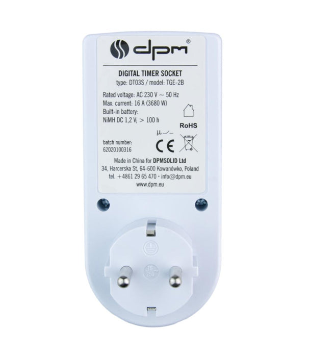 TIMER DIGITAL SHUKO DPM DT03S