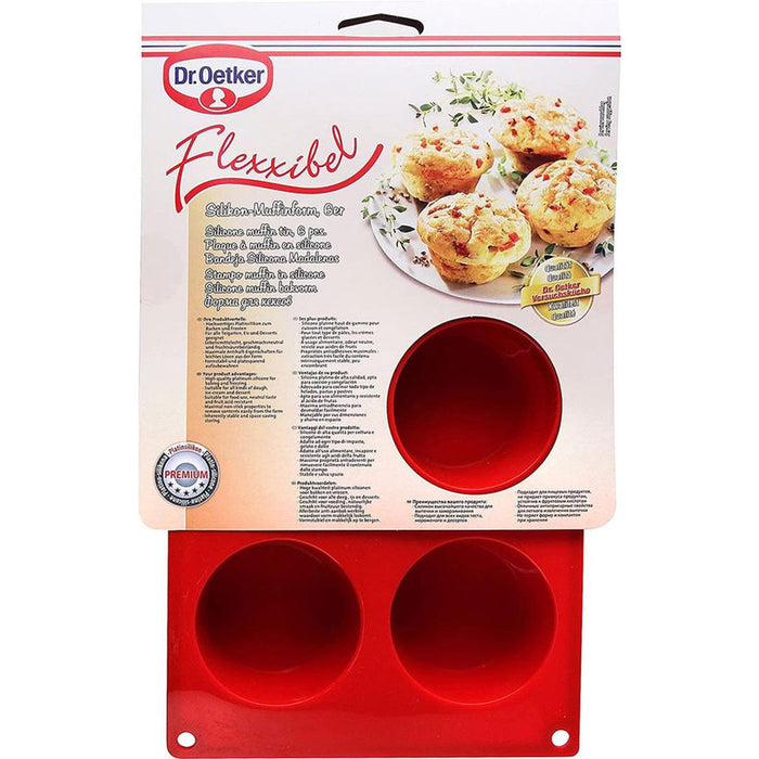 MOLD FOR BAKING MUFFINS 6 PCS SILICONE DR. OETKER
