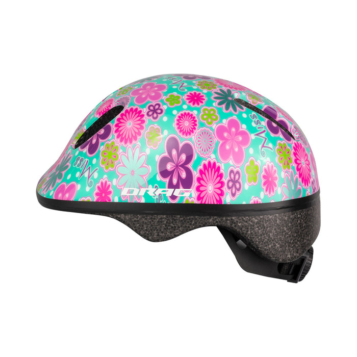 CHILDREN'S HELMET DRAG FLOWER S PINK TURQUOISE