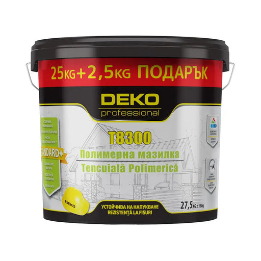 DRAGGED POLYMER PLASTER B2 DEKO PROFESSIONAL DEKO - Мазилки<<<Фасадни бои и мазилки<<<Подови и стенни