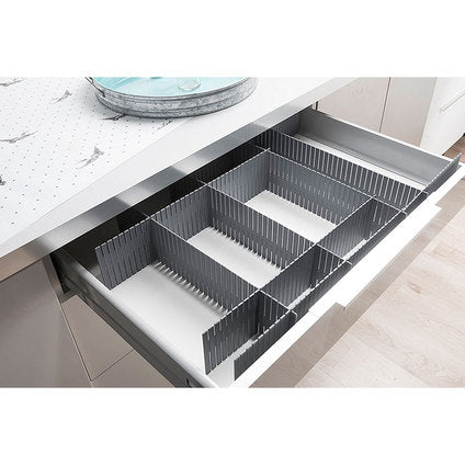 DRAWER DIVIDER GREY 44X10 CM COMPACTOR - Продукти за съхранение и организация на дрехи<<<Домашни