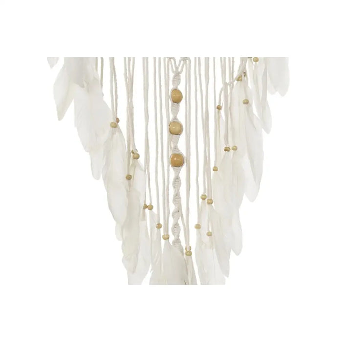 Dream Catcher DKD Home Decor White Multicolour Natural Feathers Boho 52 x 1 x 145 cm (1 Unit) - Декорация и