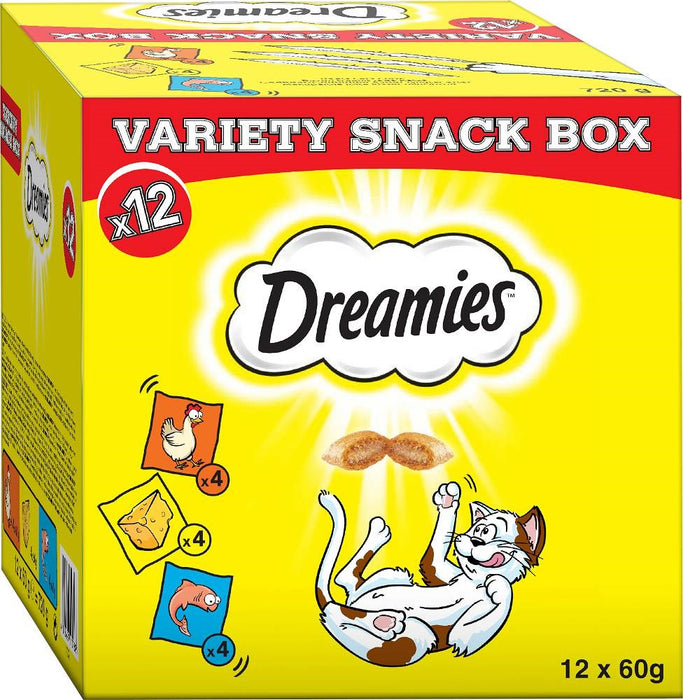 DREAMIES Variety Snack Box - cat treats - 12x60 g