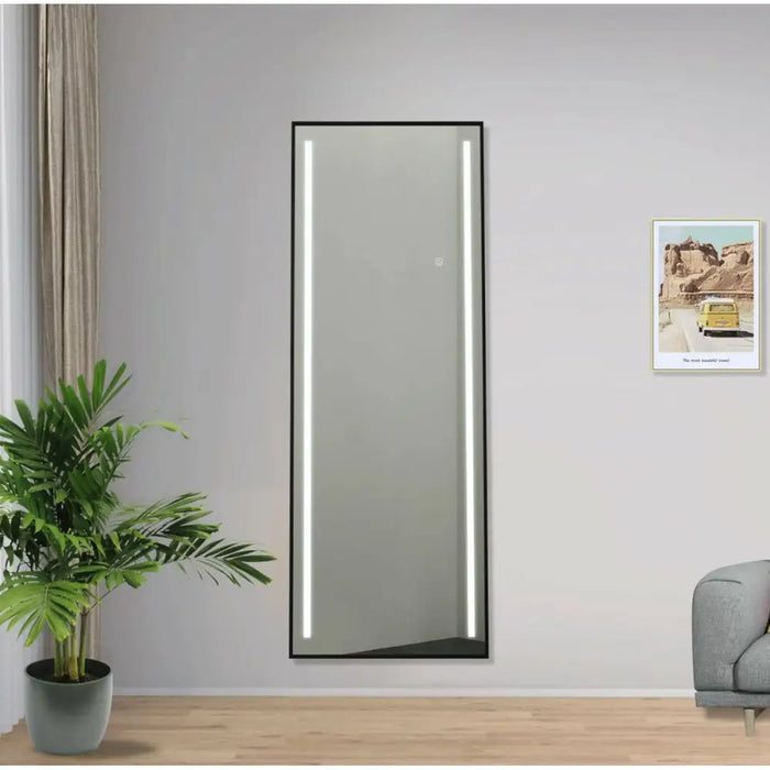 Dressing Mirror Home ESPRIT Black Aluminium 60 x 0,5 x 165 cm - Декорация и Осветление<<<Дом
