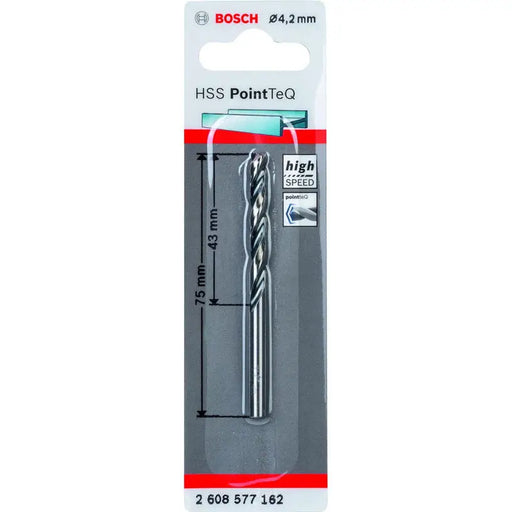DRILL FOR METAL BOSCH HSS PointTeQ 4.2x43x75 - Свредла<<<Консумативи за електроинструменти<<<Инструменти и