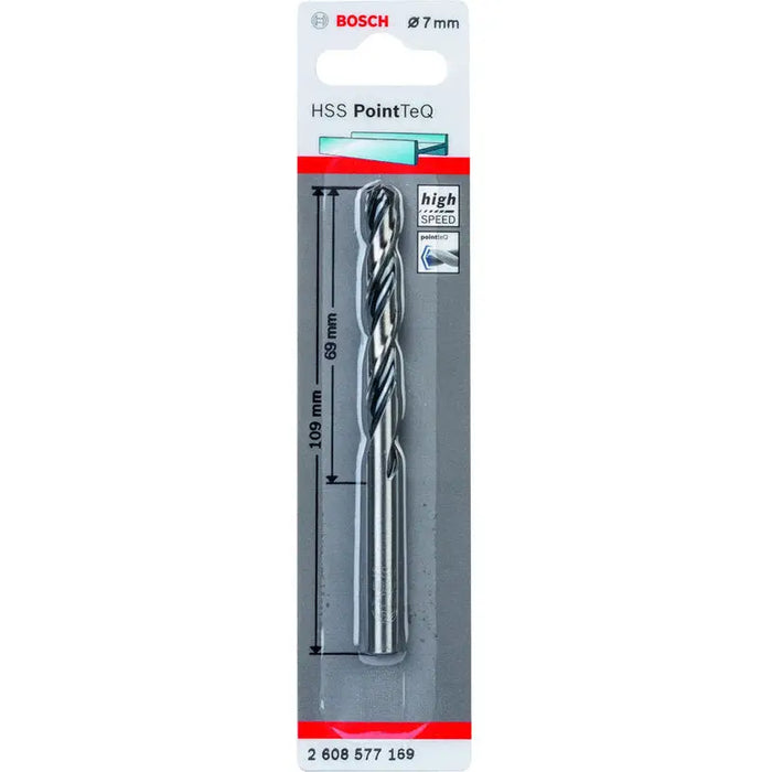 DRILL FOR METAL BOSCH HSS PointTeQ 7x69x109 - Свредла<<<Консумативи за електроинструменти<<<Инструменти и