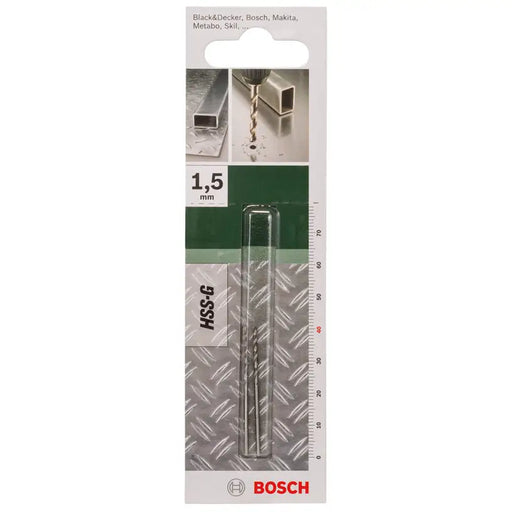 DRILLS FOR METAL 2 PCS. BOSCH HSS-G 1.5X18X40 - Свредла<<<Консумативи за електроинструменти<<<Инструменти и