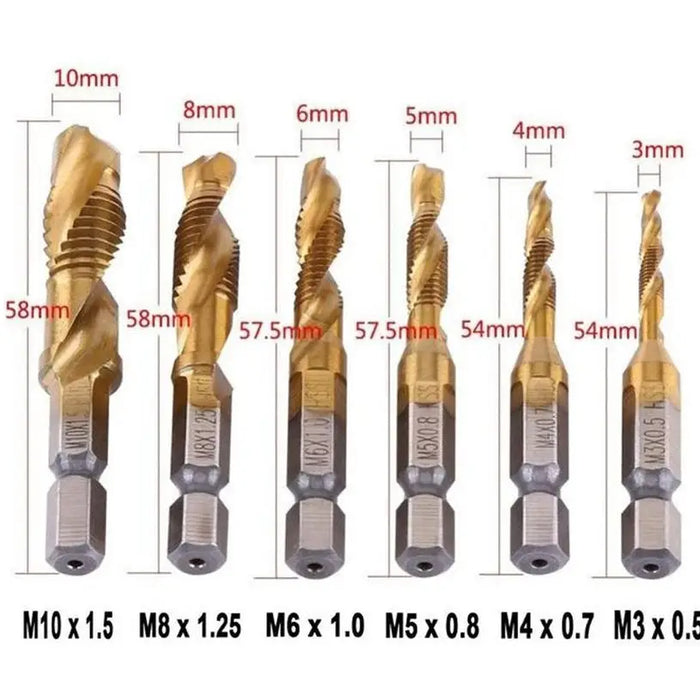 DRILLS FOR THREADING NEXTOOL DRAX-60 6 PCS - Фрезери<<<Консумативи за електроинструменти<<<Инструменти и