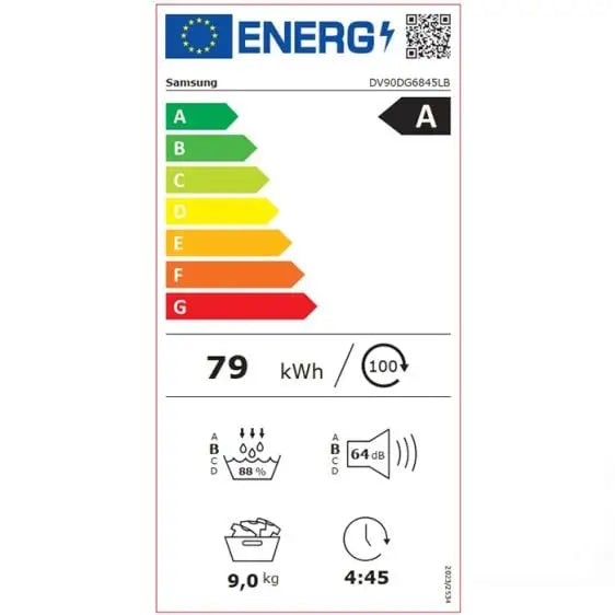 Dryer SAMSUNG DV90DG6845LBU4 9 kg AI Dry+ Black - Сушилни с термопомпа<<<Сушилни<<<Едра бяла