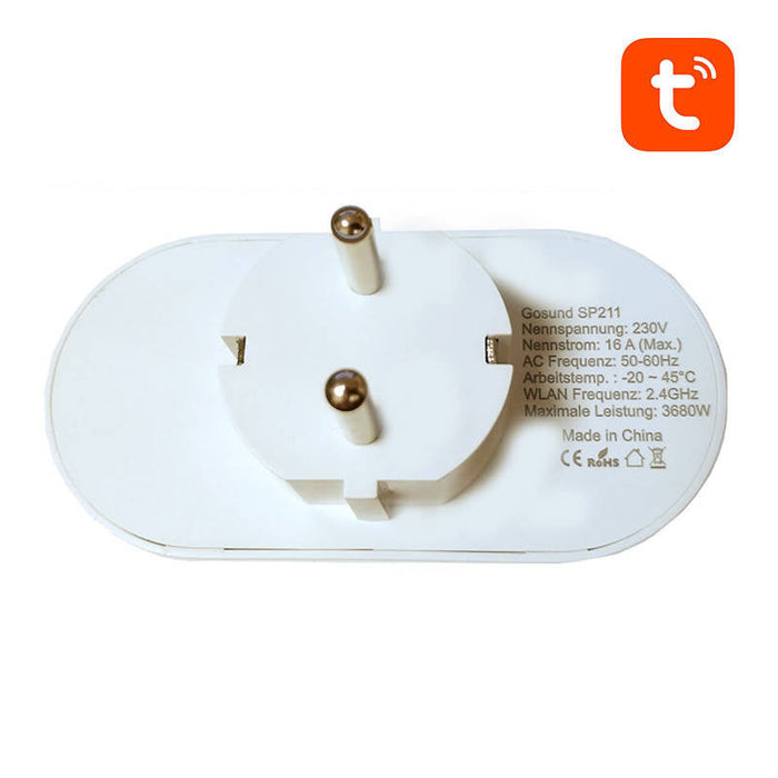 Dual smart plug WiFi Gosund SP211 3500W Tuya - Power plugs<<<Smart Plug<<<Actuators<<<Smart Home<<<InnproXML