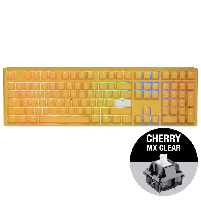 Gaming mechanical keyboard Ducky One 3 Yellow Full-Size, Cherry MX Clear