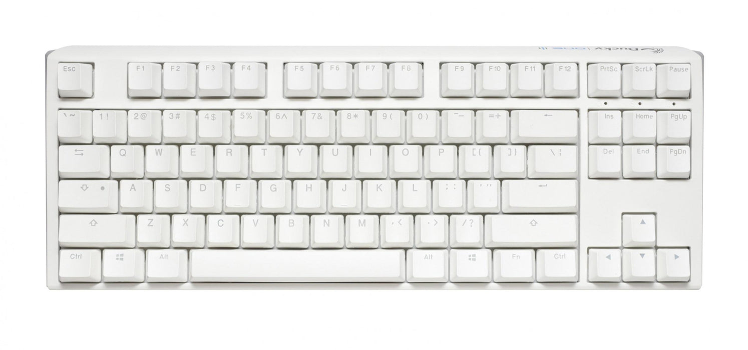 Gaming Mechanical Keyboard Ducky One 3 Pure White TKL Hotswap Cherry MX Clear, RGB, PBT Keycaps