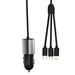 Dudao 3in1 USB car charger 3,4 A built-in cable Lightning / USB Type C / micro USB black (R5ProN black) - Cell phone