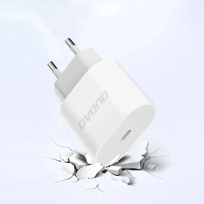 Dudao A14EUC PD 20W USB-C Wall Charger with Cable - White - Cell phone USB charger<<<HurtelXML