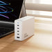 Dudao A228EU GaN charger 1x USB-A 4x USB-C PD 228W - white - Cell phone USB charger<<<HurtelXML
