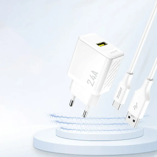 Dudao A23 2.4A USB-A Charger - White - Cell phone USB charger<<<HurtelXML