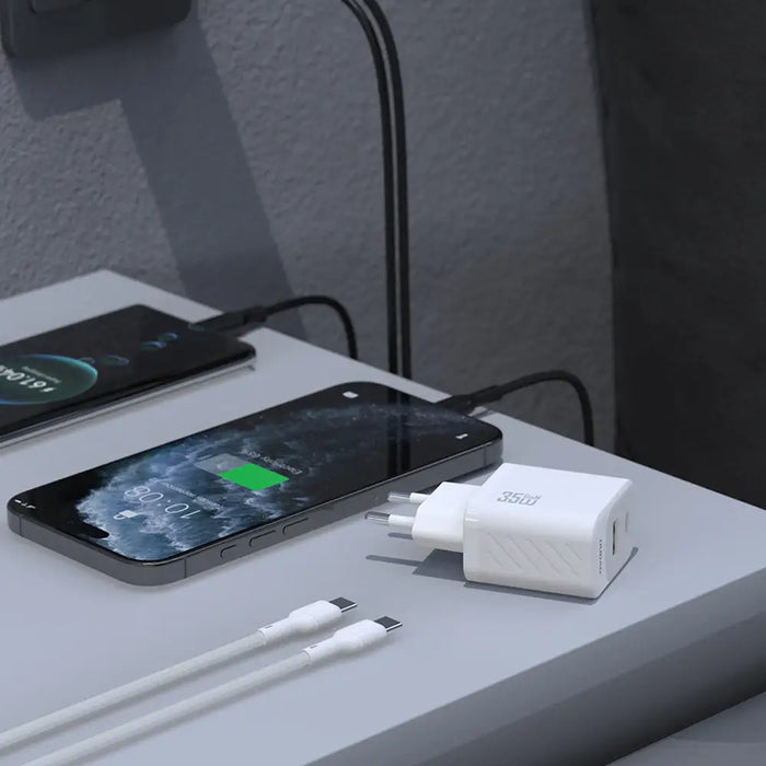 Dudao A27 Max 35W GaN Wall Charger - White - Cell phone USB charger<<<HurtelXML