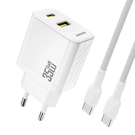 Dudao A27 MaxC 35W GaN Wall Charger + USB-C Cable - White - Cell phone USB charger<<<HurtelXML