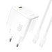 Dudao A28C 45W GaN Wall Charger + USB-C Cable - White - Cell phone USB charger<<<HurtelXML
