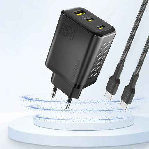Dudao A29 65W GaN Wall Charger 2 x USB-C + 1 x USB-A - Black - Cell phone USB charger<<<HurtelXML