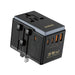 Dudao A35Pro 35W EU / UK / AUS / US / JP travel adapter 3x USB-C 2x USB-A - black - Cell phone USB charger<<<HurtelXML