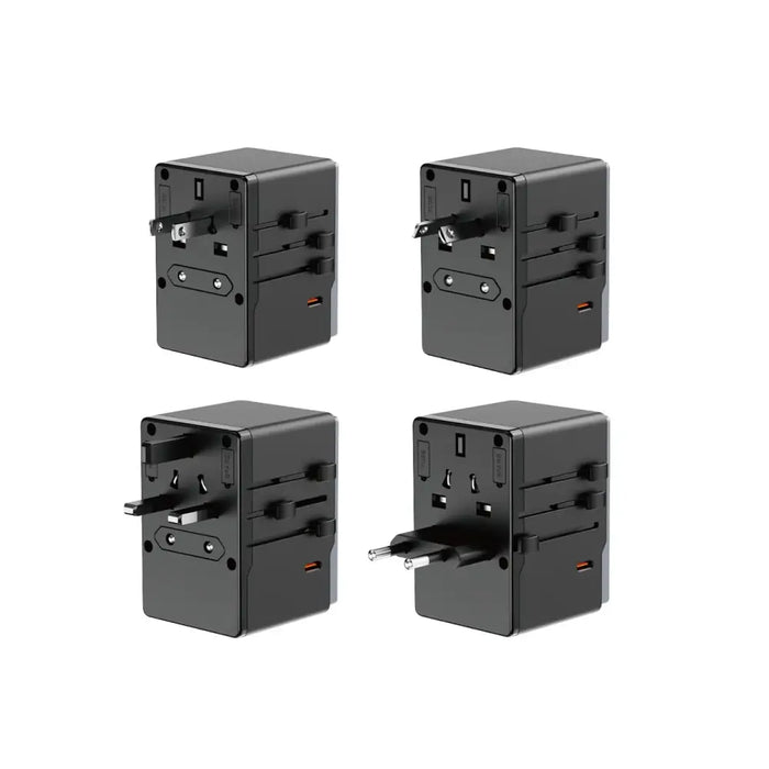 Dudao A35Pro 35W EU / UK / AUS / US / JP travel adapter 3x USB-C 2x USB-A - black - Cell phone USB charger<<<HurtelXML