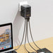 Dudao A65Pro 65W EU / US / JP / AUS / UK travel adapter 2x USB-C 2x USB-A - black - Cell phone USB charger<<<HurtelXML